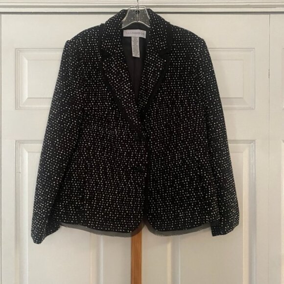 VGT - Sag Harbor Women's Polka Dot Blazer - Sz 14 - Picture 1 of 3